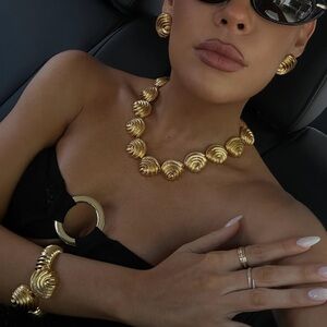 Monday Swim Cayman necklace in gold NEW